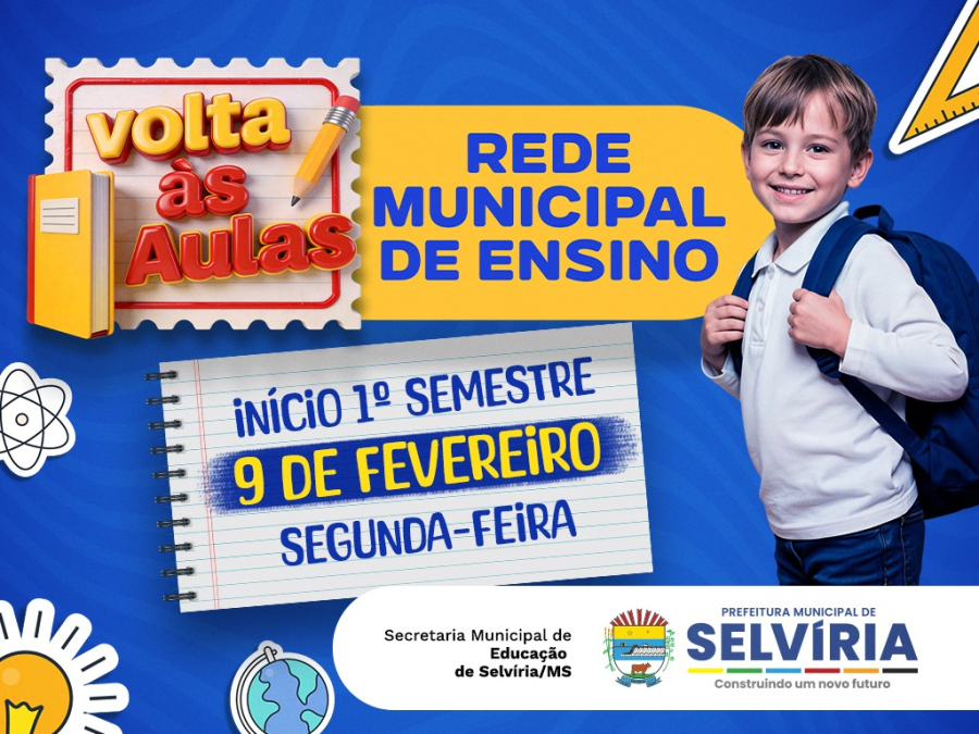 Volta às aulas: ano letivo começa na rede municipal de Selvíria