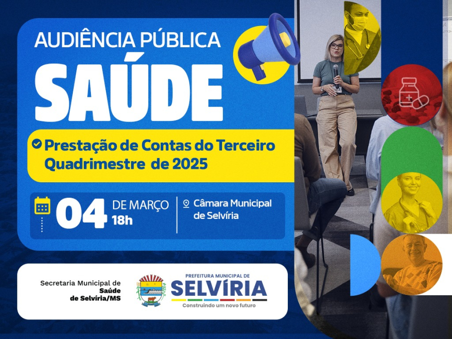 Secretaria de Saúde promove audiência pública para prestação de contas do 3º quadrimestre de 2025