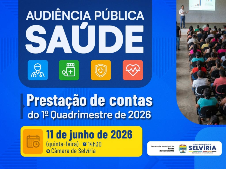 Secretaria de Saúde promove audiência pública para prestação de contas do 1º quadrimestre de 2026