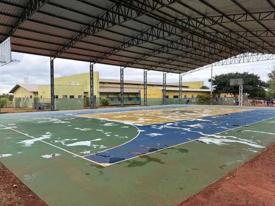 Quadra poliesportiva na escola José Dodô; Inauguração é nesta quarta