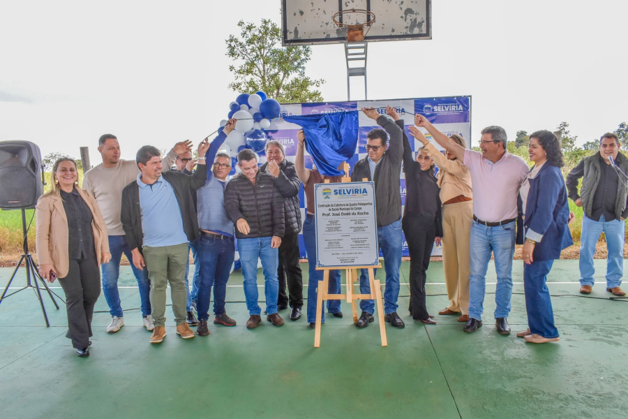 Prefeitura de Selvíria inaugura cobertura de quadra poliesportiva da Escola José Dodô da Rocha