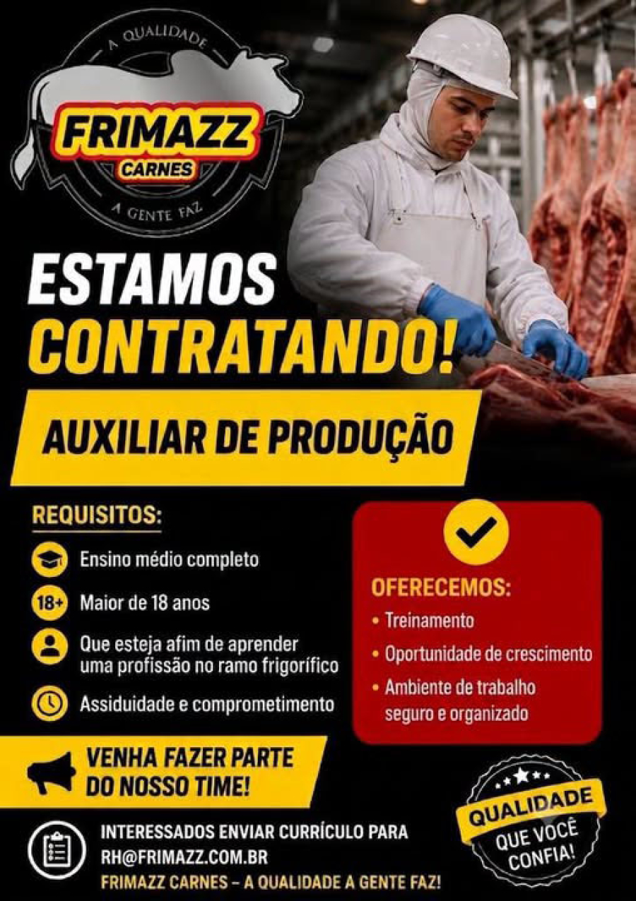 OPORTUNIDADE DE EMPREGO EM SUD MENNUCCI