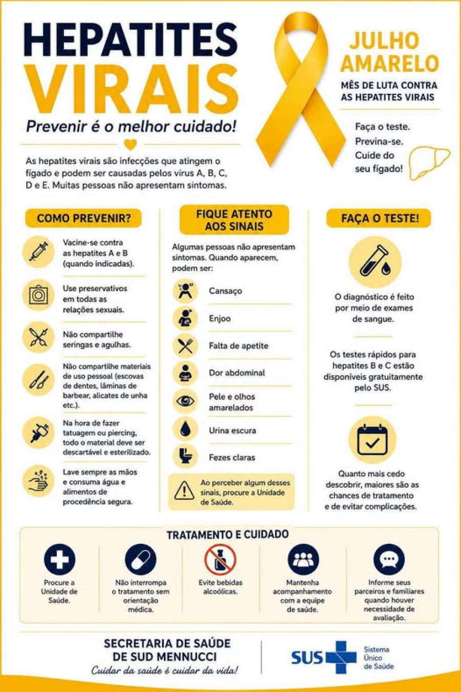 Julho Amarelo foi o mês de Conscientização sobre as Hepatites Virais