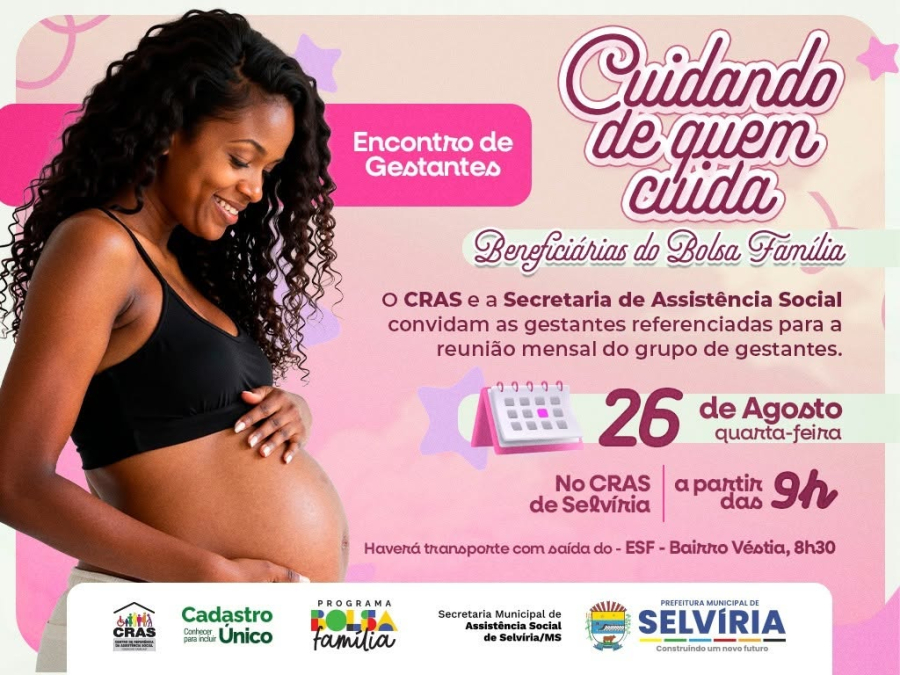 CRAS de Selvíria realiza Encontro de Gestantes nesta quarta-feira