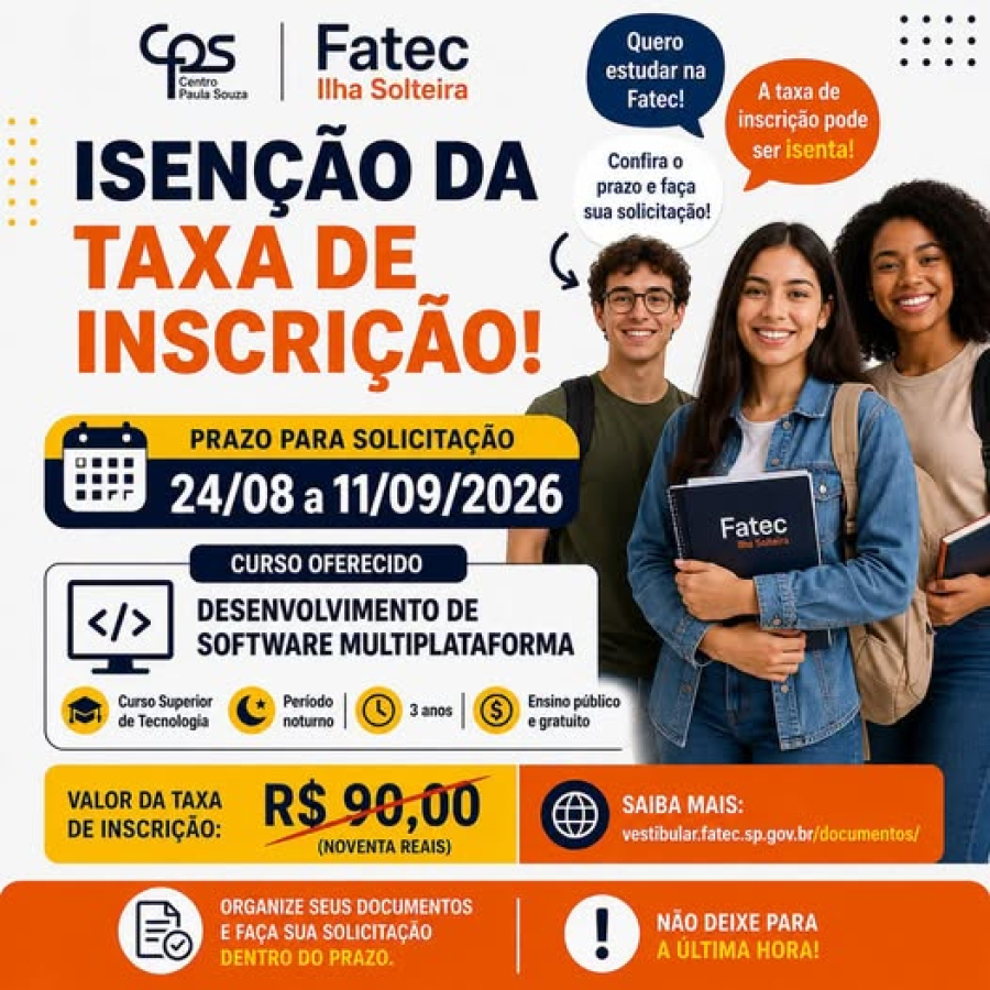 ATENÇÃO, FUTURO(A) FATECANO(A)
