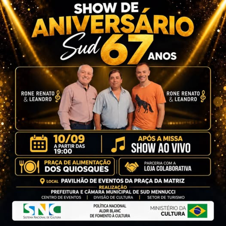 SUD MENNUCCI 67 ANOS!
