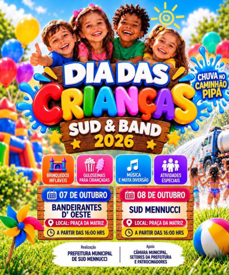 VEM AÍ O DIAS DAS CRIANÇAS SUD & BAND 2026!
