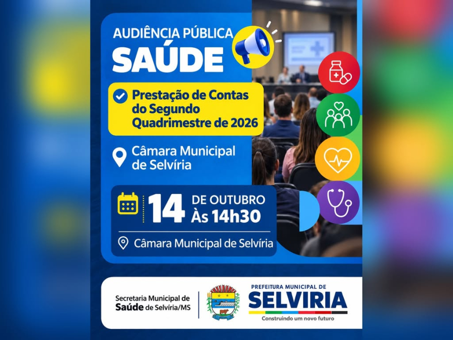 Secretaria de Saúde promove audiência pública para prestação de contas do 2º quadrimestre de 2026